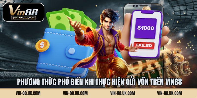 Phương thức phổ biến khi thực hiện gửi vốn trên Vin88